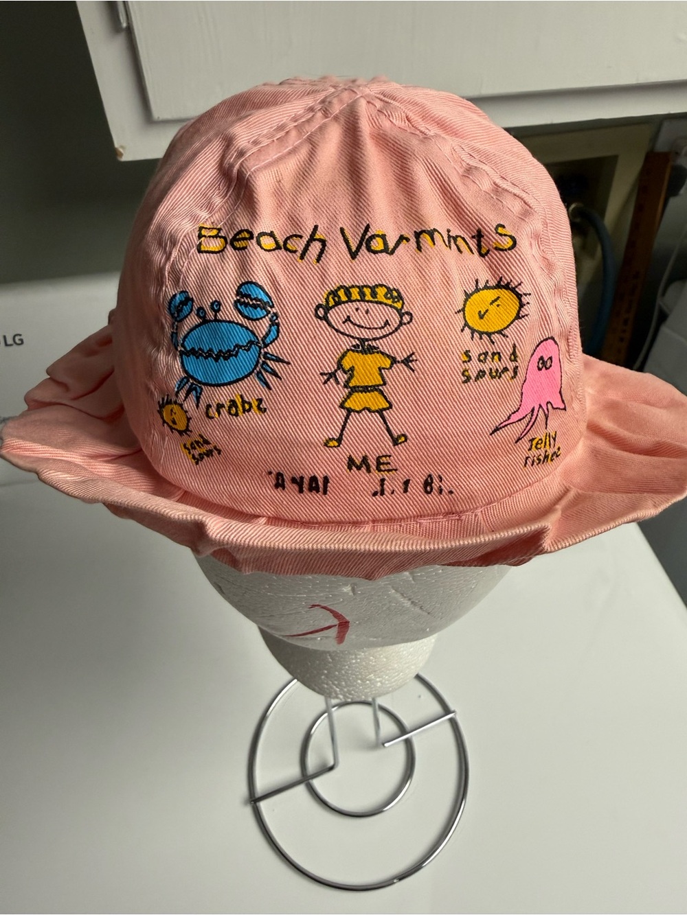 Baby Girls Pink Beach Varmints Sun Hat